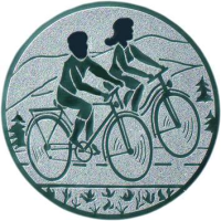Emblem Radwandern Ø25 silber