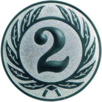 Emblem Zahl 2 Ø50 silber