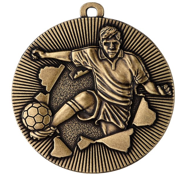 Fußballmedaille Antik Leon gold