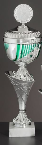 Silber/Grün Pokal Harmony - in 6 Größen erhältlich