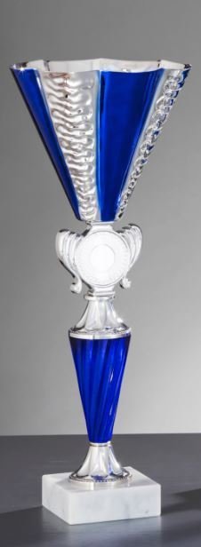 Silber/Blau Pokal Milenia - in 6 Größen erhältlich