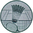 Emblem Badminton Ø25 silber