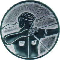 Emblem Bogenschütze Ø50 silber