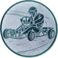 Emblem Go-Kart Ø50 silber