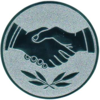 Emblem Hände Ø25 silber