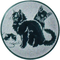 Emblem Katzen Ø25 bronze