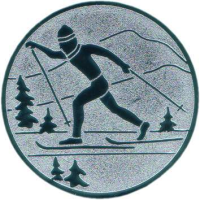 Emblem Langlauf Ø25 bronze