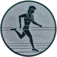 Emblem Leichtathl Läuferin. Ø50mm