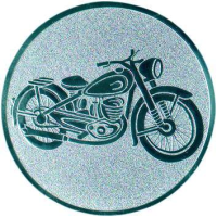 Emblem Motorrad Ø25 silber