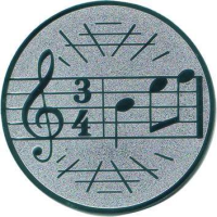 Emblem Musiknoten Ø25 bronze