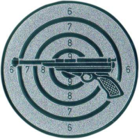 Emblem Pistole Ø50 silber