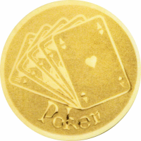 Emblem Pokern  Ø 25mm gold