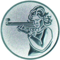 Emblem Schützin Ø50 bronze