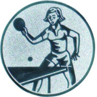 Emblem Tischtennis Ø50mm silb
