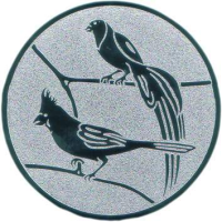 Emblem Vögel Ø25 silber