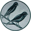 Emblem Vögel Ø50 silber