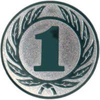 Emblem Zahl 1 Ø25 silber