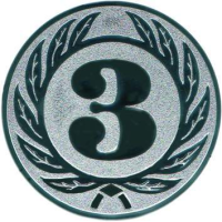 Emblem Zahl 3 Ø50 bronze