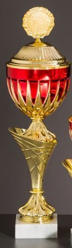 Gold/Rot Pokal Salome - in 6 Größen erhältlich