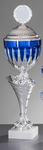 Silber/Blau Pokal Jacqueline - in 6 Größen erhältlich