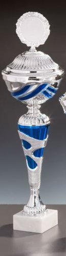 Silber/Blau Pokal Emely - in 6 Größen erhältlich