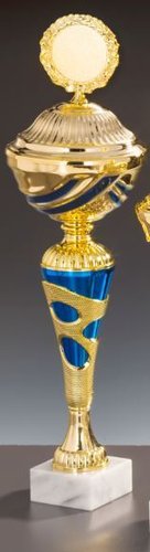 Gold/Blau Pokal Carolin - in 6 Größen erhältlich