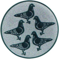 Emblem 5 Tauben Ø50 bronze