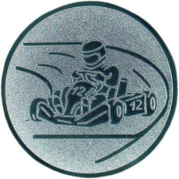 Emblem Go-Kart Ø25 silber