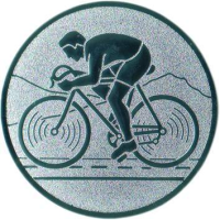 Emblem Radfahren Ø25mm silber