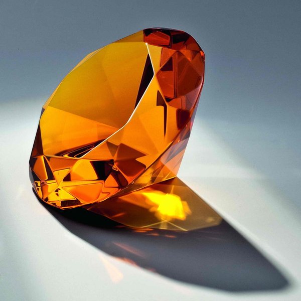 Kristall-Diamant gold Ø 8cm