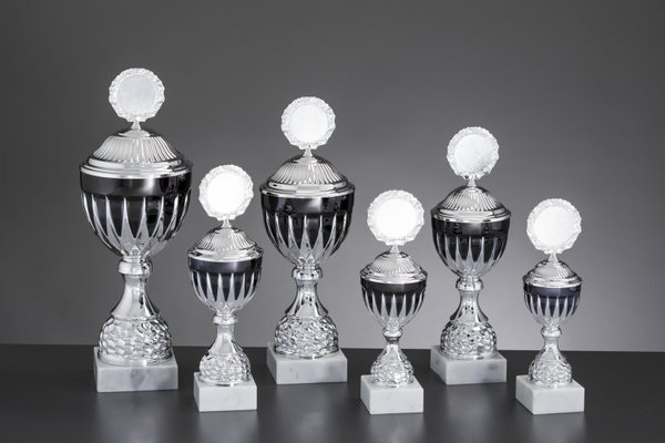 Silber/Schwarz Pokal Marlene - in 6 Größen erhältlich