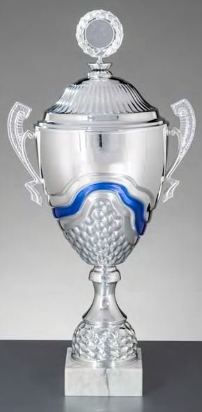 Silber/Blau Pokal Philippa - in 8 Größen erhältlich