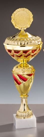 Gold/Rot Pokal Brigitta - in 6 Größen erhältlich