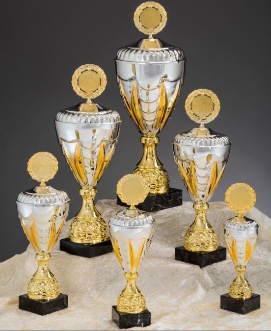 Gold/Silber Pokal Nicole - in 6 Größen erhältlich