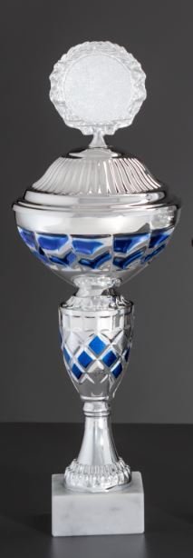 Silber/Blau Pokal Raina - in 6 Größen erhältlich